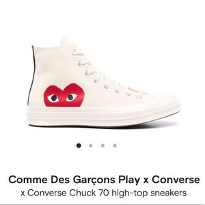 NWT Comme Des Garçons Play x Converse - Heart high tops